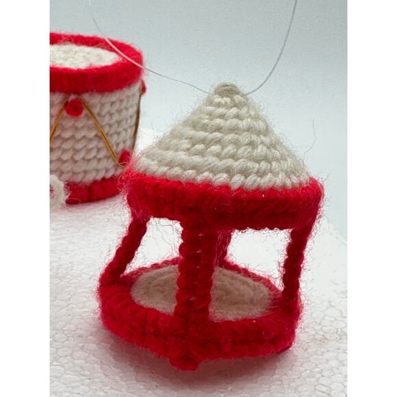 Vintage ornament lot homemade handmade grandma crochet hand knitted 70's 80's - Picture 12 of 16